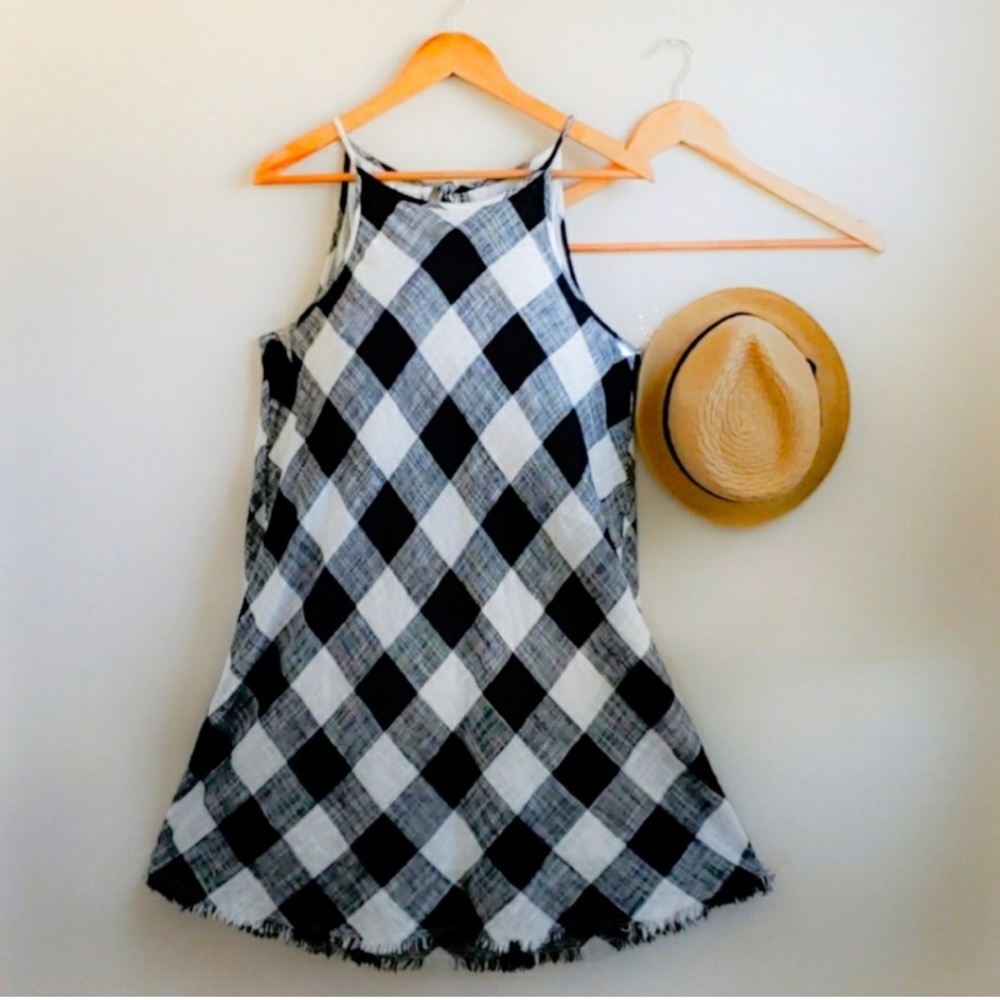 Super Cute Anthro Buffalo Plaid Cloth & Stone Midi L
